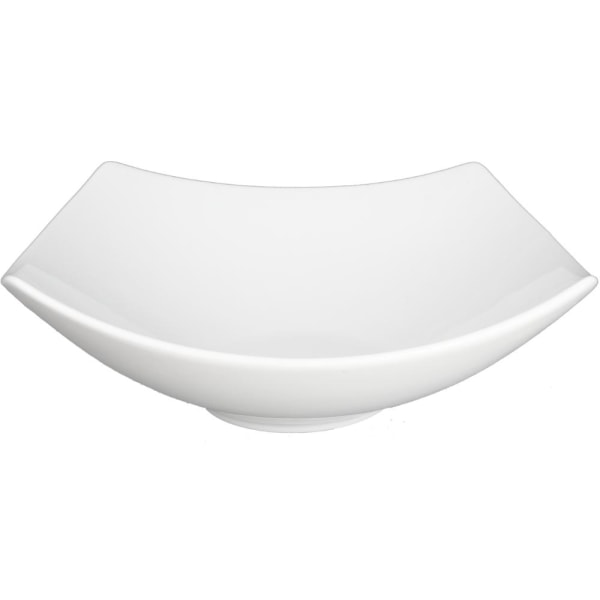 Medium porcelænsskål - firkantet - 6-pakning Vit