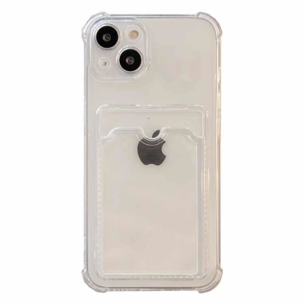 iPhone 13 Mini Shell - läpinäkyvä korttikotelo