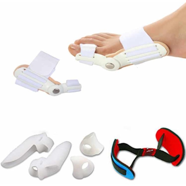 Hallux Valgus - Nattset 7 delar Vit