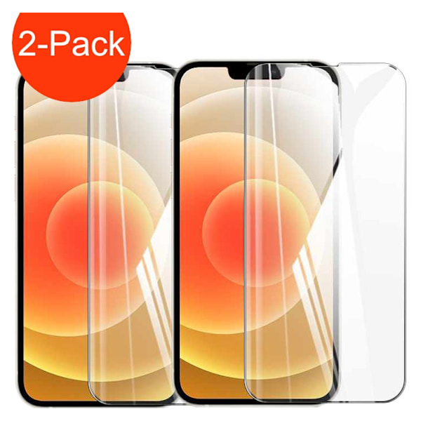 2-Pack - iPhone 13 / 13 Pro Hög Kvalitets Heltäckande Härdat Glas Skärmskydd