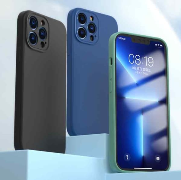 iPhone 13 Pro -kuori - mikrokuituinen silikoni Mörkblå
