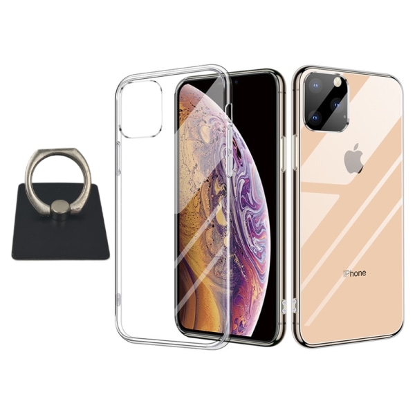 iPhone 11 Pro Shell & Square Finger Holder - Suojaa ja mukavuutta - Musta
