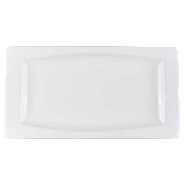 Rektangulær porcelænstallerken Oblong - 8-pakning Vit