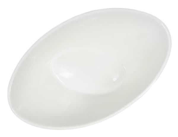 Porslins Skål Oval Ovanlig Form - 6 pack Vit