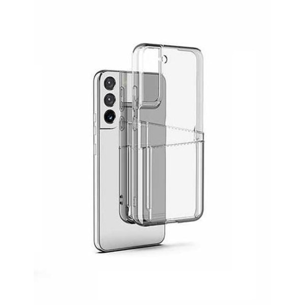 Samsung Galaxy S22 Plus - Transparent Skal Dubbel Kortfack