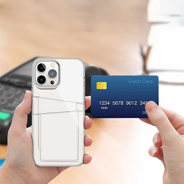 iPhone 12 Pro - Läpinäkyvä kuori Kaksoiskorttipaikka