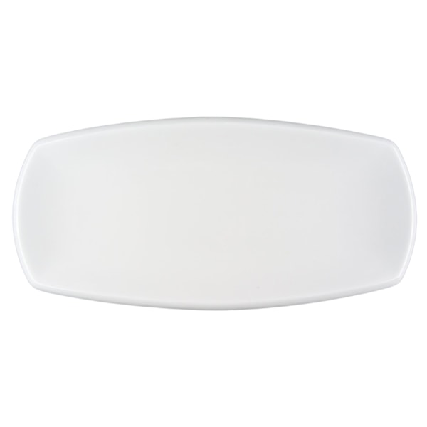Rektangulær porcelænstallerken - Oval - 6-pack Vit
