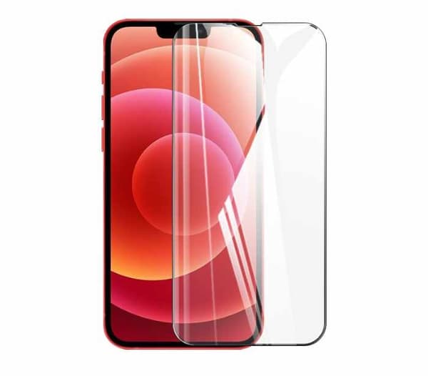 iPhone 13 Mini - Läpinäkyvä korttipidike + täysin karkaistu suojalasi