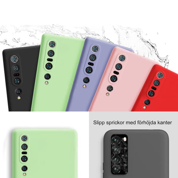 Xiaomi mi 10 pro silikon mikrofiber skal  grålila