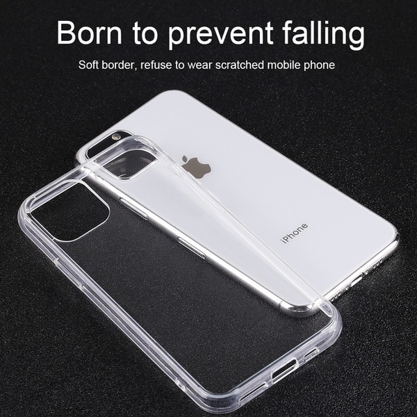 iPhone 11 Pro Skal & Fyrkantig Fingerhållare - Skydd och Komfort - Silver