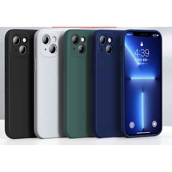 iPhone 13 Mini Skal - Mikrofiber Silikon Ljusgrön