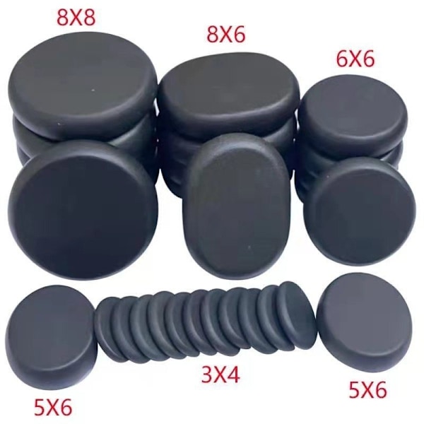 Natural Hot Stone Energy Massage - 20-pack Black