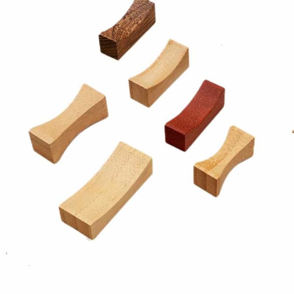 Ätpinnehållare i Trä 50-pack Mörkbrun