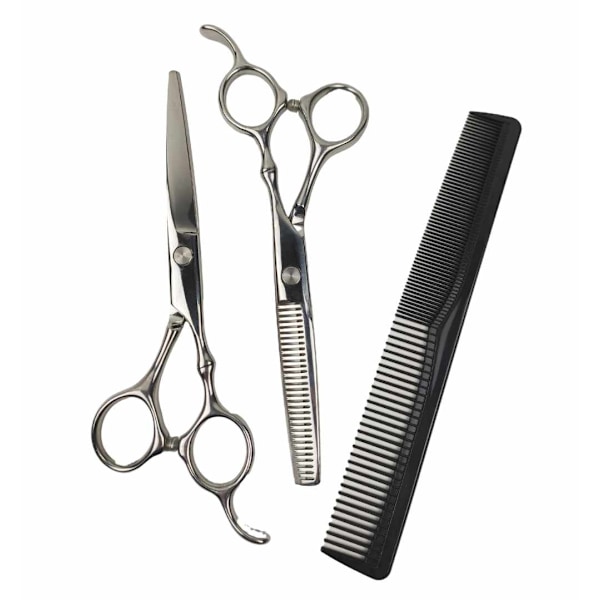 Professional kampaamo ja harvennus sakset deluxe 4 kpl Silver