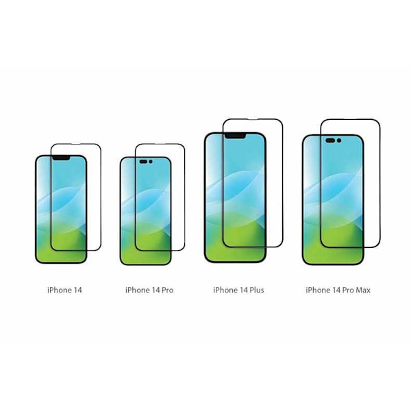 iPhone 14 Pro Max - Heltäckande Härdat Skyddsglas