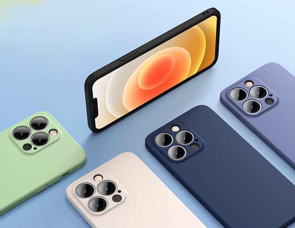 iPhone 14 Pro Case - Microfiber Silicone Ljusgrön