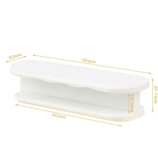 Door Handle - Self-adhesive White 2-pack Vit