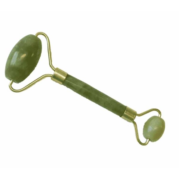 Gua Sha Skraber + Jade Roller Large - Grøn