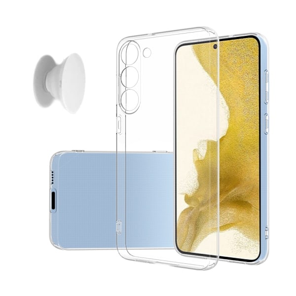 Samsung Galaxy S23+ suojakotelo ja sormenpidike - suojaa ja mukavuutta - valkoinen