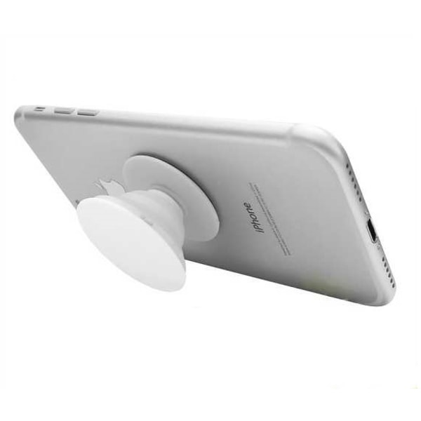 iPhone 15 Plus Skal & Fingerhållare - Skydd och Komfort - Vit