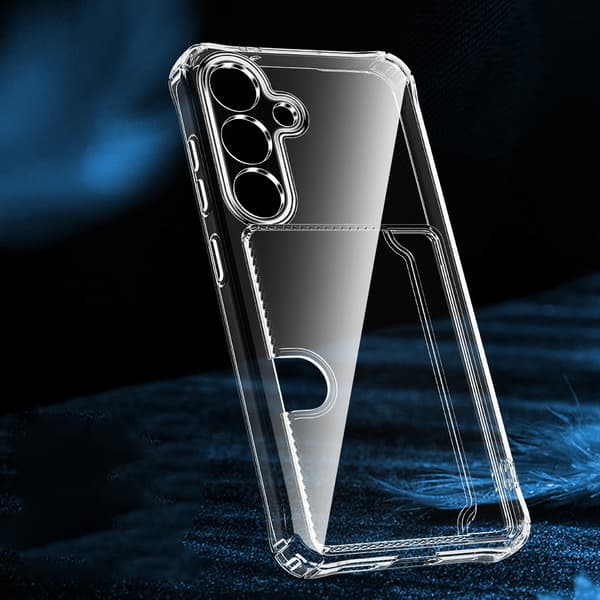 Samsung Galaxy S22 Plus Transparent Skal med Sid-Korthållare - Hållbart och Lätt