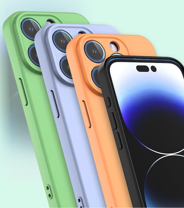 iPhone 15 Pro -kuori - mikrokuituinen silikoni Grå