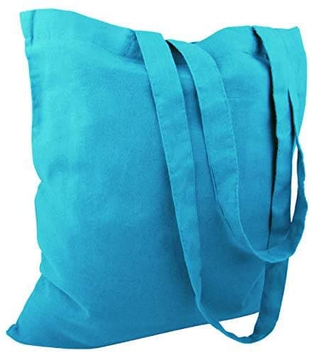 Cotton Bag Two Long Handles - Light Blue 3 pcs LightBlue 3-pack