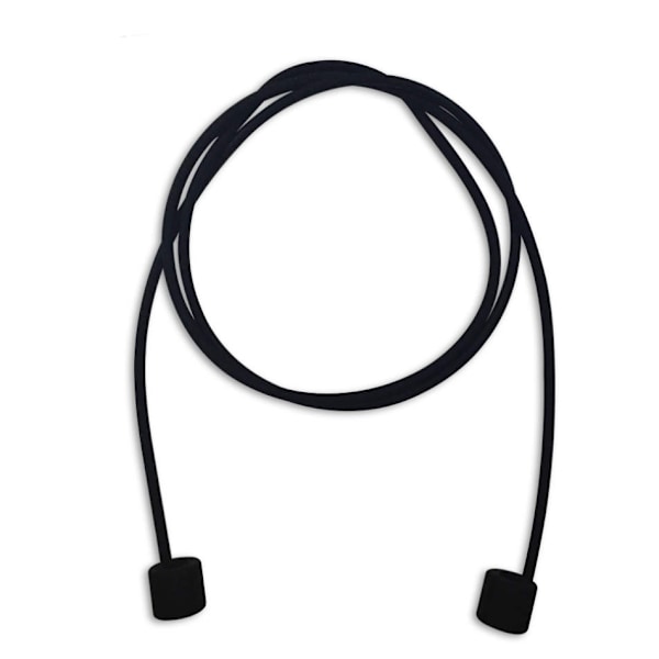 Hörlurar/BlueTooth Headsetfodral + Silikonsnöre Svart