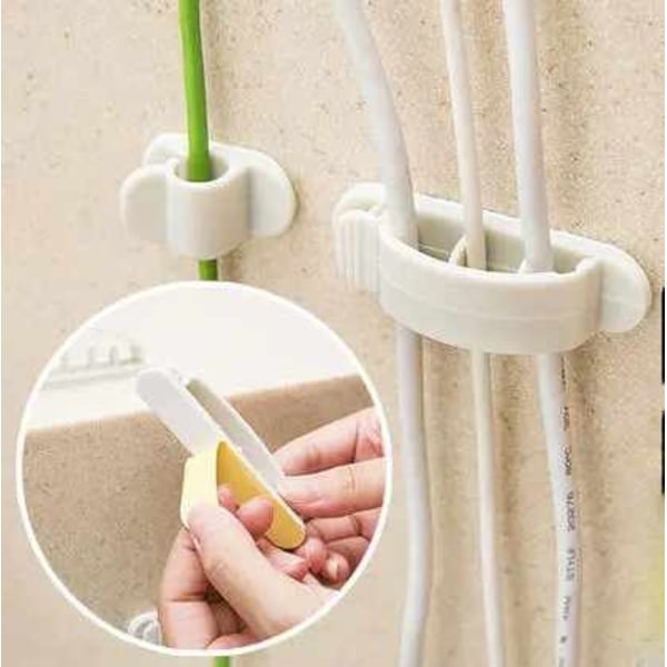 3-pak - Kabelholder til 6 kabler - Effektiv ledningsorganisering til hjemmet eller kontoret! Grey