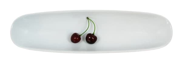 Posliinilautanen soikea - 4 kpl Vit