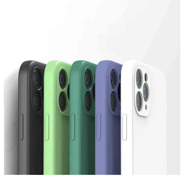 iPhone 13 Pro Skal - Mikrofiber Silikon Mörkblå