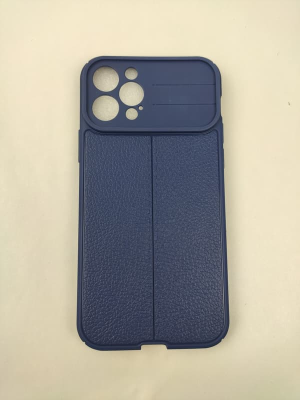iPhone 12 Pro-skal - mikrofiber-silikone DarkBlue Mörkblå