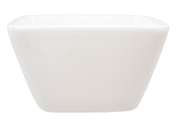Mini Porslins Skål Kvadrat - Sluttande Liten - 16 pack Vit