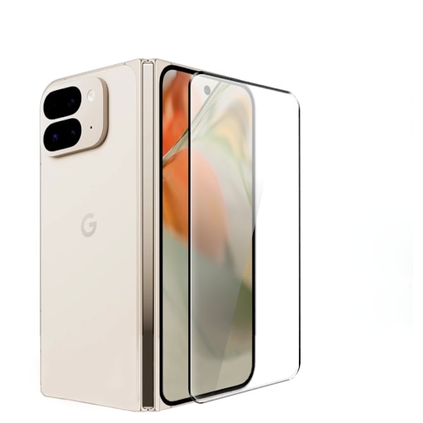 Google Pixel 9 Pro Fold - Fram  Heltäckande Härdat Skyddsglas / Skärmskydd