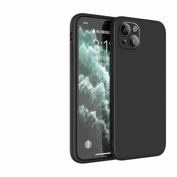Kotelo iPhone 14 Plus - mikrokuituinen silikoni Svart