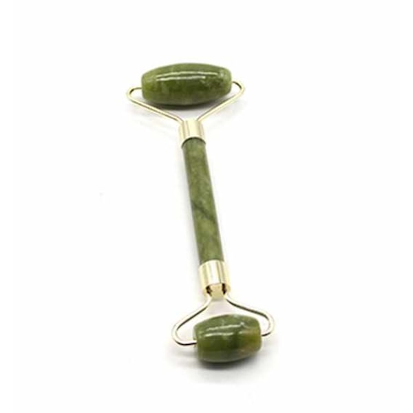 Gua Sha Scraper + Jade Roller Large - Vihreä