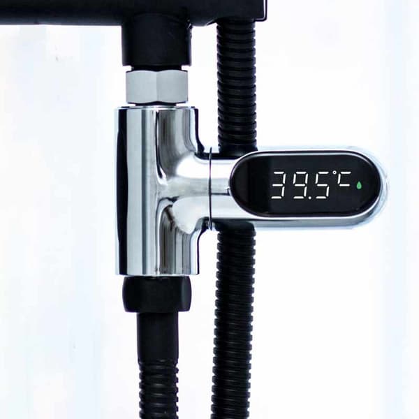 Digital Duschtermometer med LED-display – Exakt Temperaturvisning i Real Tid Silver