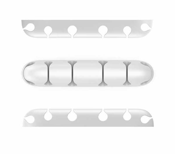 Kabelholder - Effektiv opbevaring af op til seks kabler! Vit