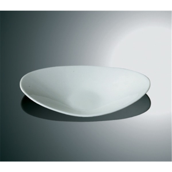 Stor porcelænstønde - oval - 3-pak Vit