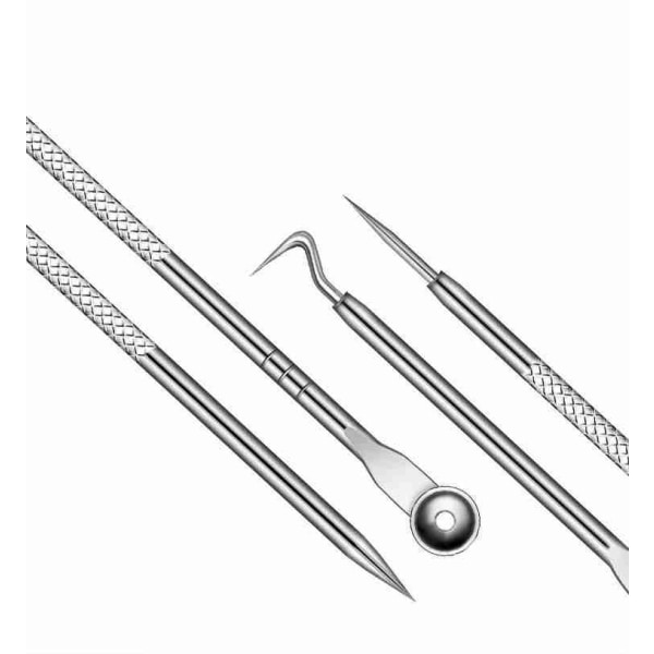 Pormaskborttagningsverktyg - 5 delar Rostfritt Stål Silver