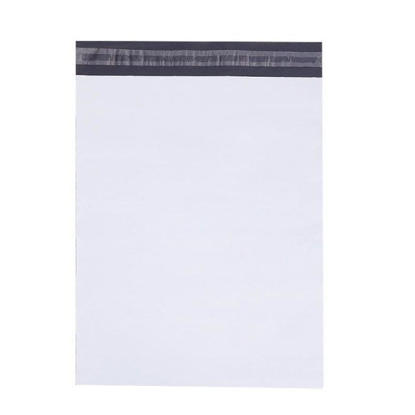 100 stk - E-handelspose 28 x 42 cm - Hvid White 5 Pack