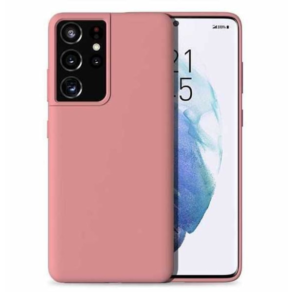 Samsung Galaxy S21 Ultra Cover - Silikone mikrofiber Pink
