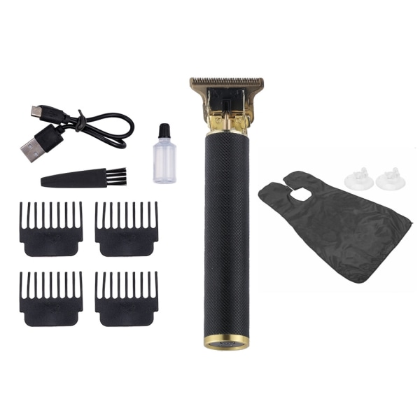 Hair & Beard Trimmer Deluxe Kit + ilmainen parranajosetti - musta