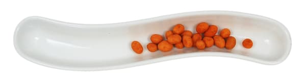 Större Porslins Skål - Oliv - 6 pack Vit