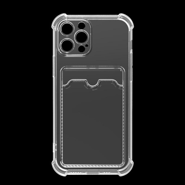 iPhone 12 Pro Max Skal - Transparent Korthållare