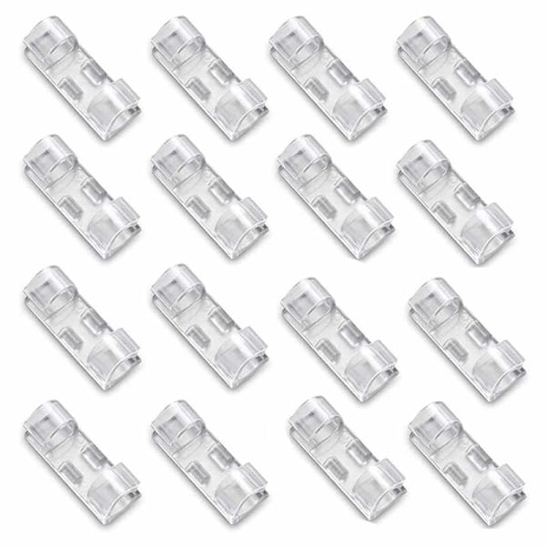 Kabelhållare Självhäftande för kablar transparent 20-pack