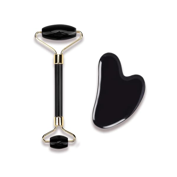 Gua Sha-massagesæt avanceret - sort Svart