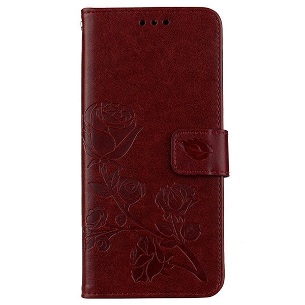 Samsung Galaxy S10 Plus Case - Wallet Rose Print röd