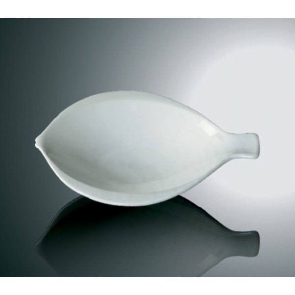 Fisketallerken i porcelæn Flounder Deep - 4-pack Vit