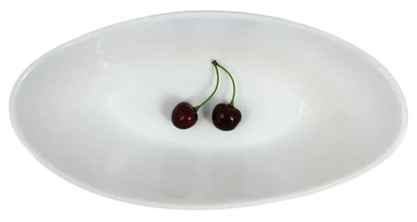 Stor Porslins Skål Oval - 4 pack Vit